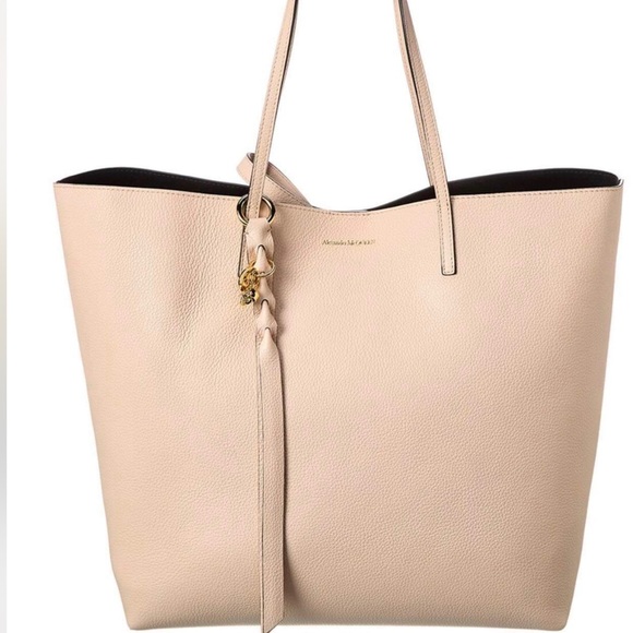 Authentic Alexander McQueen skull leather tote